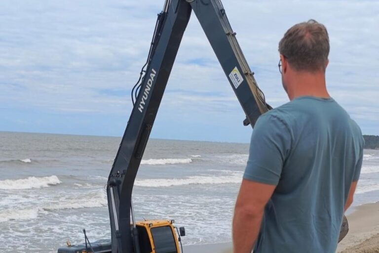 Requião Filho fiscaliza e aponta problemas em obra milionária no litoral do Paraná