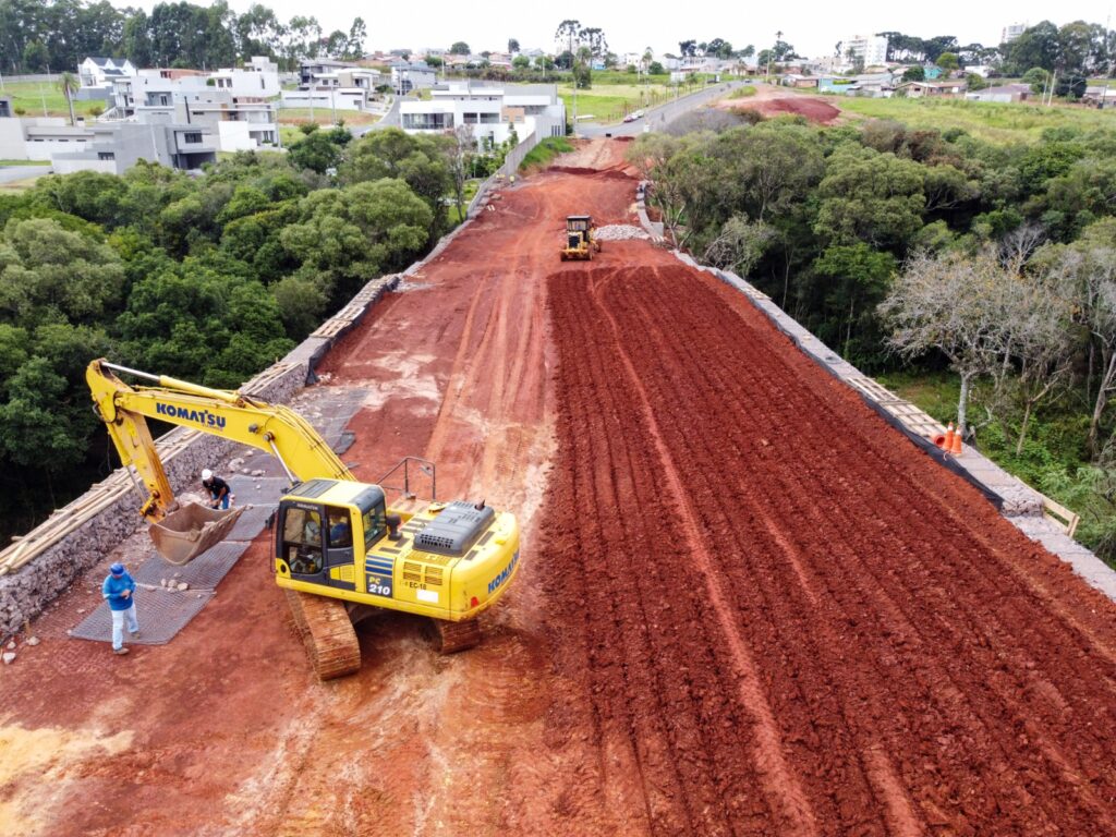 Ligação Anita Garibaldi atinge 76% e conecta Órfãs à Boa Vista
