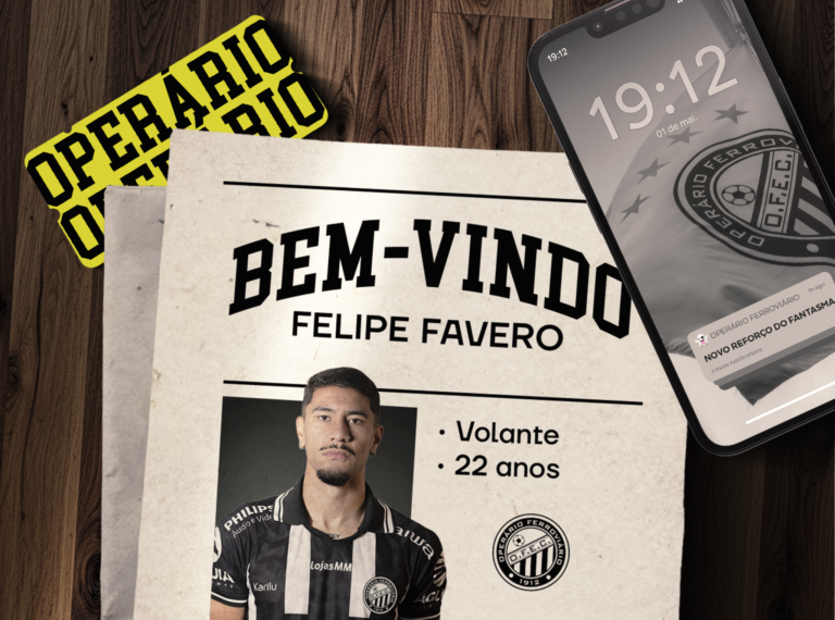 Operário anuncia volante Felipe Favero por empréstimo para a sequência da temporada